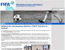 Tablet Screenshot of footballmedicinecentre.com